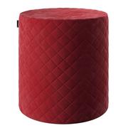 Pufy i podnóżki - Dekoria Dekoria Puf Barrel pikowany czerwień velvet welur - miniaturka - grafika 1