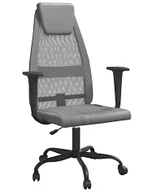 Fotele i krzesła biurowe - Elior Zestaw szare krzesło biurowe z regulowanym podnóżkiem Z4-P78 - miniaturka - grafika 1