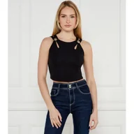 Koszulki i topy damskie - GUESS Top ZAMA Cropped Fit - miniaturka - grafika 1