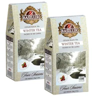 Herbata - BASILUR Winter Tea Czarna herbata liściasta z dodatkiem owoców żurawiny 100 g x2 - miniaturka - grafika 1