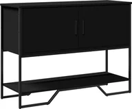 Konsole i sekretarzyki - vidaXL vidaXL Stolik konsolowy, czarny, 100x35x74,5 cm - miniaturka - grafika 1