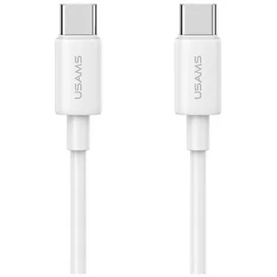 USAMS SJ711USB02 USB-C do USB-C 1m Biały - Kable USB - miniaturka - grafika 1