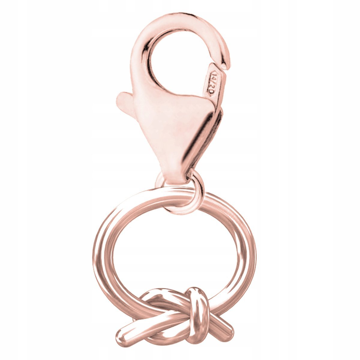 Zawieszka Pozłacana z Pętelką Oczko Łącznik Sznurek Węzeł Pętla SREBRO 925