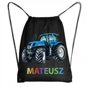 Plecaki worki - Worek Szkolny Workoplecak WF Do Przedszkola Szkoły NEW HOLLAND + IMIĘ 9 - miniaturka - grafika 1