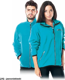 R.E.I.S. POLAR-HONEY - bluza, miły w dotyku krótko strzyżony polar, 100% poliester 290 g/m2, suwak, 3 zasuwane kieszenie - jasnoniebieski XS - Bluzy męskie - miniaturka - grafika 1