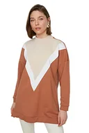 Bluzy damskie - Trendyol Damska bluza z dzianiny w kolorze beżowym, L - miniaturka - grafika 1