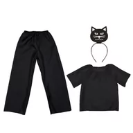 Stroje karnawałowe - ZESTAW KOTEK CZARNY 134-140 4el - miniaturka - grafika 1