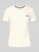 Koszulki i topy damskie - T-shirt z wyhaftowanym logo model ‘BIELLA’ - miniaturka - grafika 1