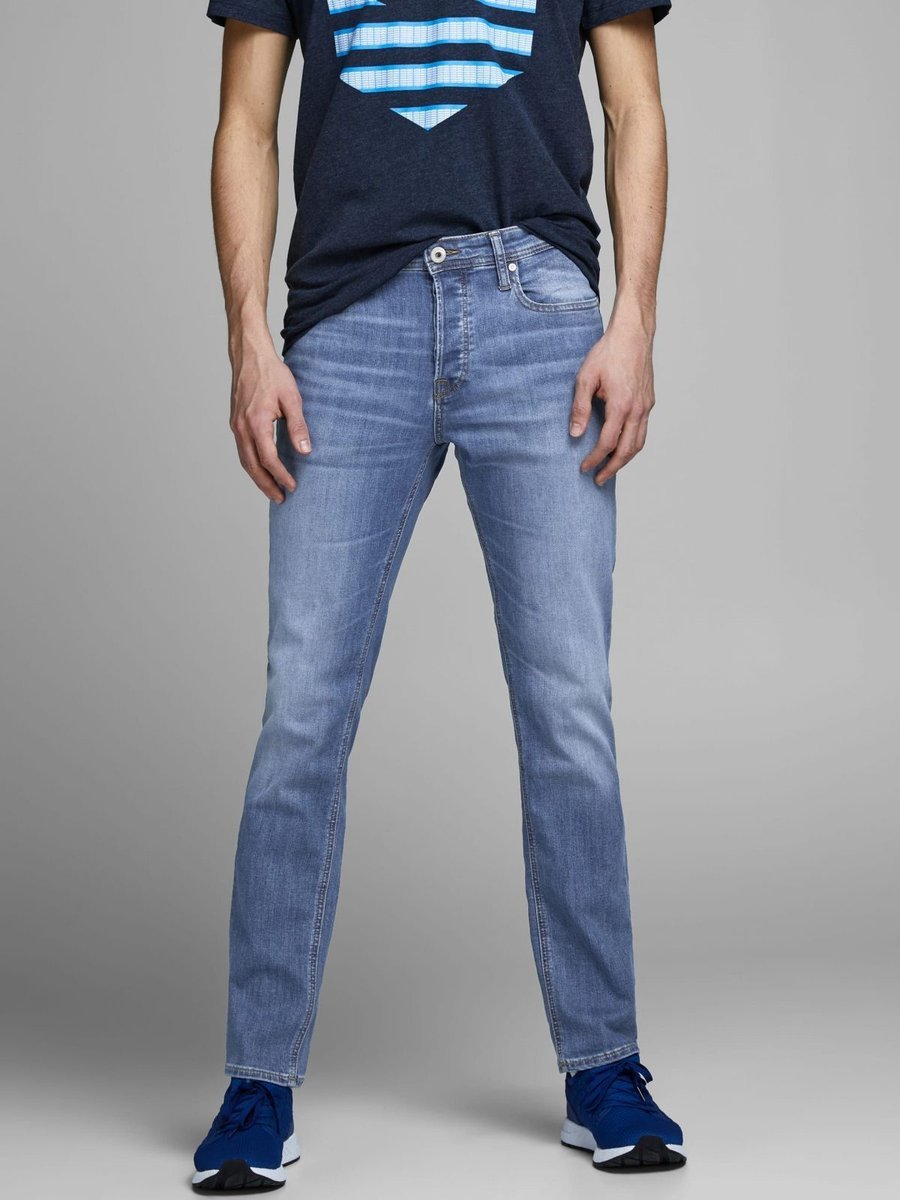 jeansy męskie jack and jones 12157416 glenn niebieski denim