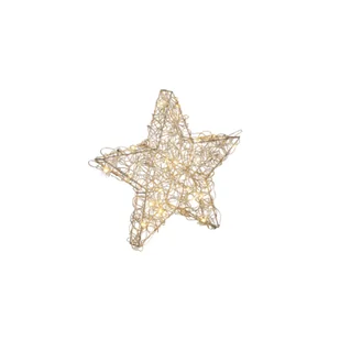 Gwiazda 20 LED ciepły biały 30 x 5,5 x 30 cm złota - Oświetlenie świąteczne - miniaturka - grafika 1