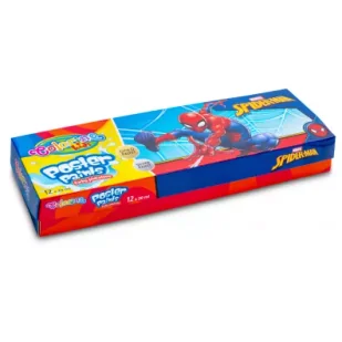 Patio Farby plakatowe Colorino Kids Spiderman 12 x 20 ml - Farby i media malarskie - miniaturka - grafika 1