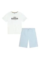 Kombinezony dla dzieci - Completo Bambino Hugo Boss Set T-shirt + bermuda - miniaturka - grafika 1