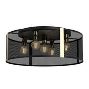 Lampy sufitowe - Luminex Kaga 4148 plafon lampa sufitowa 5x60W E27 czarny/złoty - miniaturka - grafika 1