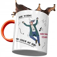 Kubki - Kubek Pomarańczowy Śmieszny Nie Mam Czasu z Nadrukiem ze Zdjęciem + Opakowanie na prezent (wzór 03) - miniaturka - grafika 1