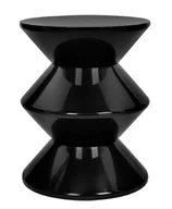 Ławy i stoliki kawowe - Czarny okrągły stolik kawowy S9-P87 - miniaturka - grafika 1