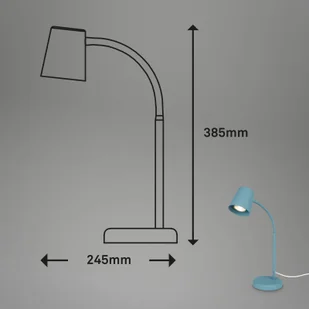 Briloner Lampa stołowa Skriva, oprawa GU10, gołębi niebieski - Lampy stojące - miniaturka - grafika 2