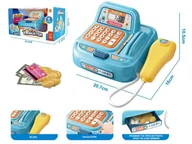 Zabawy w naśladowanie dorosłych - Kasa sklepowa kalkulator open box 25,5x17,5x14cm - miniaturka - grafika 1