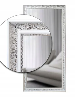 Lustro łazienkowe 140x60 w białej srebrnej ramie odpornej na wilgoć u43 - Lustra Lustro łazienkowe 140x60 w białej srebrnej ramie odpornej na wilgoć u43 - Lustra - miniaturka - grafika 1