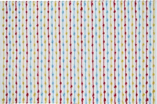 Dywan ręcznie tkany 60 x 90 cm kropki niebiesko czerwono żółte - Dywany - miniaturka - grafika 1