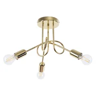 Lampy sufitowe - Sypialniana lampa sufitowa Supeł SL.1437 Sollux metalowy złoty - miniaturka - grafika 1