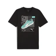 Koszulki sportowe męskie - Męska koszulka Graphics Sneaker PUMA Black - miniaturka - grafika 1