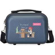 Kosmetyczki, organizery i kuferki - Enso Travel Time kosmetyczka z możliwością regulacji, z torbą na ramię, niebieska, 29 x 21 x 15 cm, sztywna, ABS 9,14 l - miniaturka - grafika 1