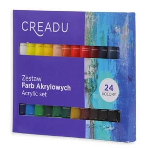 CREADU, Zestaw farb akrylowych, 24x10 ml - Farby i media malarskie - miniaturka - grafika 1
