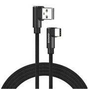 Kable USB - Savio Kabel USB kątowy USB Typ C kątowy CL-164 2m Czarny SAVKABELCL-164 - miniaturka - grafika 1