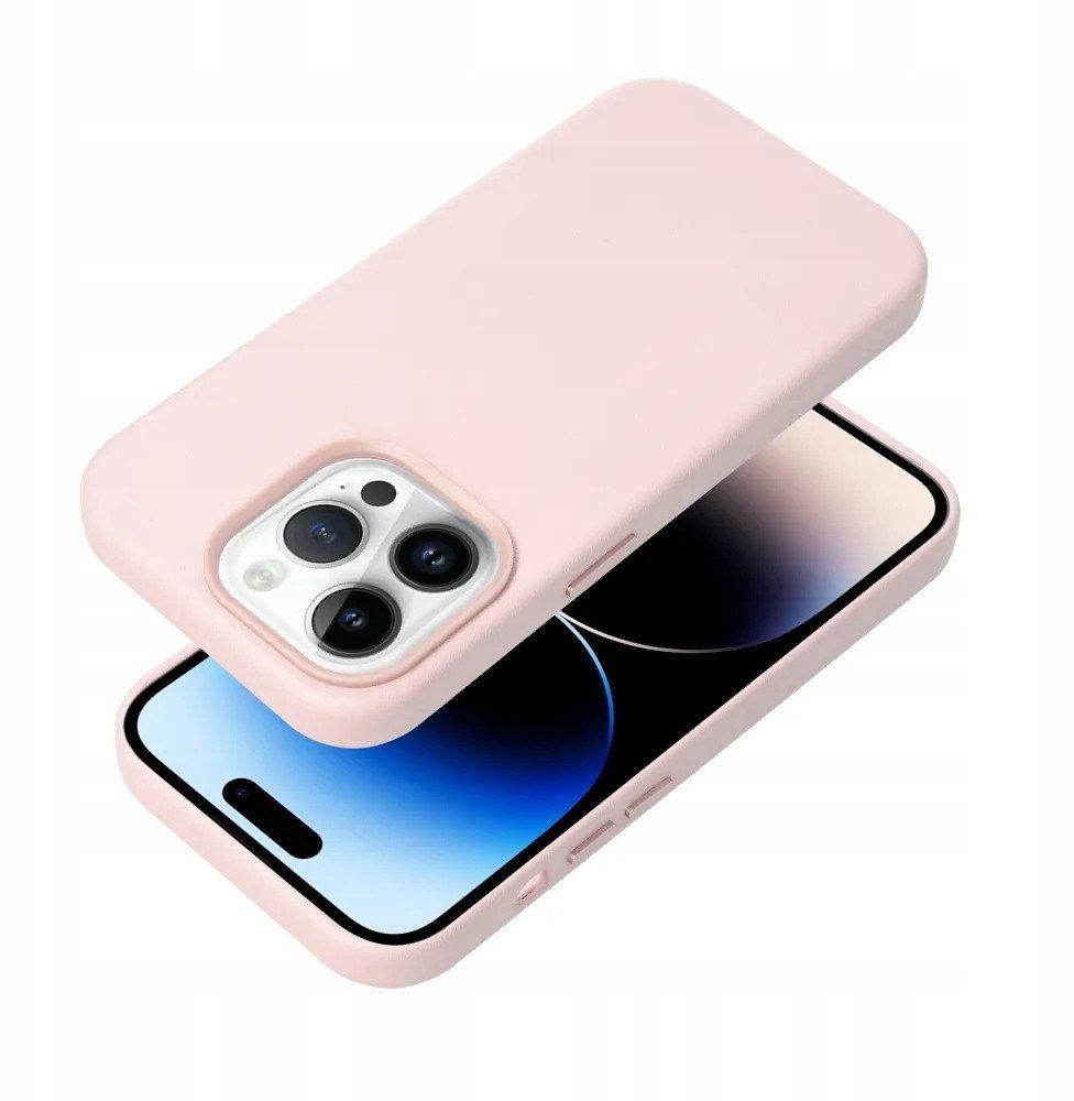 Futerał LEATHER MAG COVER kompatybilny z MagSafe do SAMSUNG S25 PLUS różowy