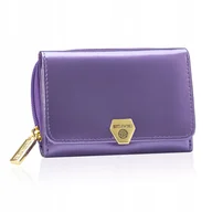 Portfele - Betlewski Portfel damski skórzany dużo kieszeni lakierowany elegancki - miniaturka - grafika 1