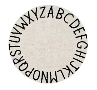 Lorena Canals ABC, Dywan bawełniany, Natural Black - Dywany dla dzieci - miniaturka - grafika 1