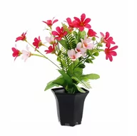 Sztuczne kwiaty - Ozdobne Kwiaty W Doniczce Jak Żywe Różne Kolory - miniaturka - grafika 1