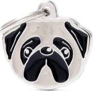 Odblaski i adresówki - Zawieszka Adresówka Identyfikator z grawerem dla psa mops - miniaturka - grafika 1