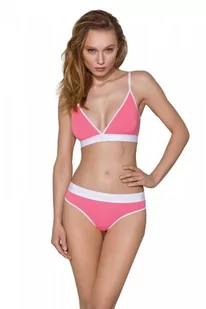 PS007 TOP pink biustonosz bawełniany - PASSION sport edition - Bielizna sportowa damska - miniaturka - grafika 1