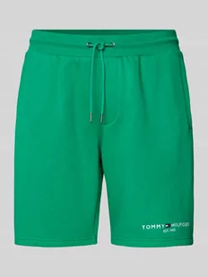 Szorty z dzianiny dresowej o kroju regular fit z wyhaftowanym logo - Spodnie sportowe męskie - miniaturka - grafika 1