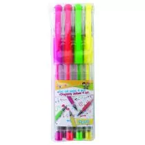 GIMBOO Długopis żelowy GIMBOO Fluo, 0,8mm, 4 szt., zawieszka, mix kolorów 17025424-99 - Długopisy - miniaturka - grafika 1