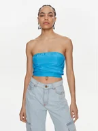 Koszulki i topy damskie - Patrizia Pepe Top 2C1541/A057-CA04 Niebieski Regular Fit - miniaturka - grafika 1