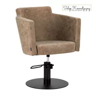Fotele fryzjerskie - Gabbiano Fotel fryzjerski Roma old brązowy - miniaturka - grafika 1