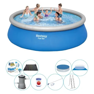 Zestaw basenowy - Bestway Fast Set 457x122 cm okrągły - Baseny ogrodowe - miniaturka - grafika 1