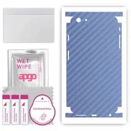 Szkła hartowane na telefon - Folia naklejka skórka strukturalna na TYŁ+BOKI do Apple iPhone 6 Plus - Carbon Granatowy - apgo SKINS - miniaturka - grafika 1