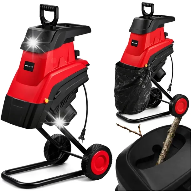 Rozdrabniacz Do Gałęzi Rębak Elektryczny Mocny 3600w 45mm + Torba 45l