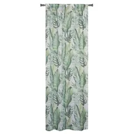 Firany - Firana z taśmą TOBAGO 140 x 260 cm zielony - miniaturka - grafika 1