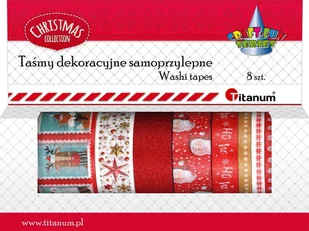 Taśmy dekoracyjne Boże Narodzenie 8szt Titanum - Zabawki kreatywne - miniaturka - grafika 1