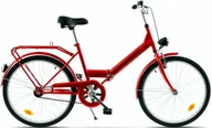 Rowery - Rower 24 KANDS FOLDING SKŁADAK czerwony połysk rama 16,5" - miniaturka - grafika 1
