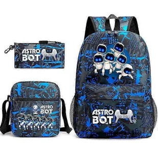 3szt Astro Bot Młodzieżowy plecak robota kosmicznego Styl-03 - Plecaki - miniaturka - grafika 1
