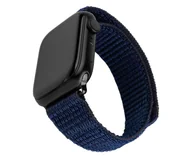 Akcesoria do smartwatchy - Fixed Nylonowy pasek Nylon Sporty Strap do Apple Watch 42/44/45 mm, granatowy - miniaturka - grafika 1