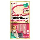 Przysmaki dla kotów - INABA CAT Churu Hairball kurczak 4x14g (56g) - miniaturka - grafika 1