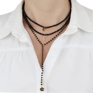 Naszyjnik księżyc STAL SZLACHETNA POZŁACANA długi - Naszyjniki - miniaturka - grafika 1