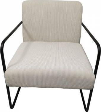 DKD Home Decor Fotel DKD Home Decor Czarny Poliester Biały Żelazo 64 x 74 x 79 cm