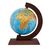 Globusy - Globus fizyczny drewniana opr. 25cm w.czeska - miniaturka - grafika 1